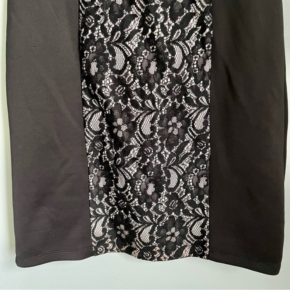Cynthia Rowley Lace Inset Silhouette Dress Womens 4 Little Black Dress - Picture 11 of 13